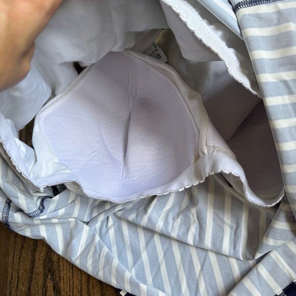 Lands End Womens Navy Blue White Striped Tankini Swim Suit Top Plus Size 22W - Picture 5 of 6